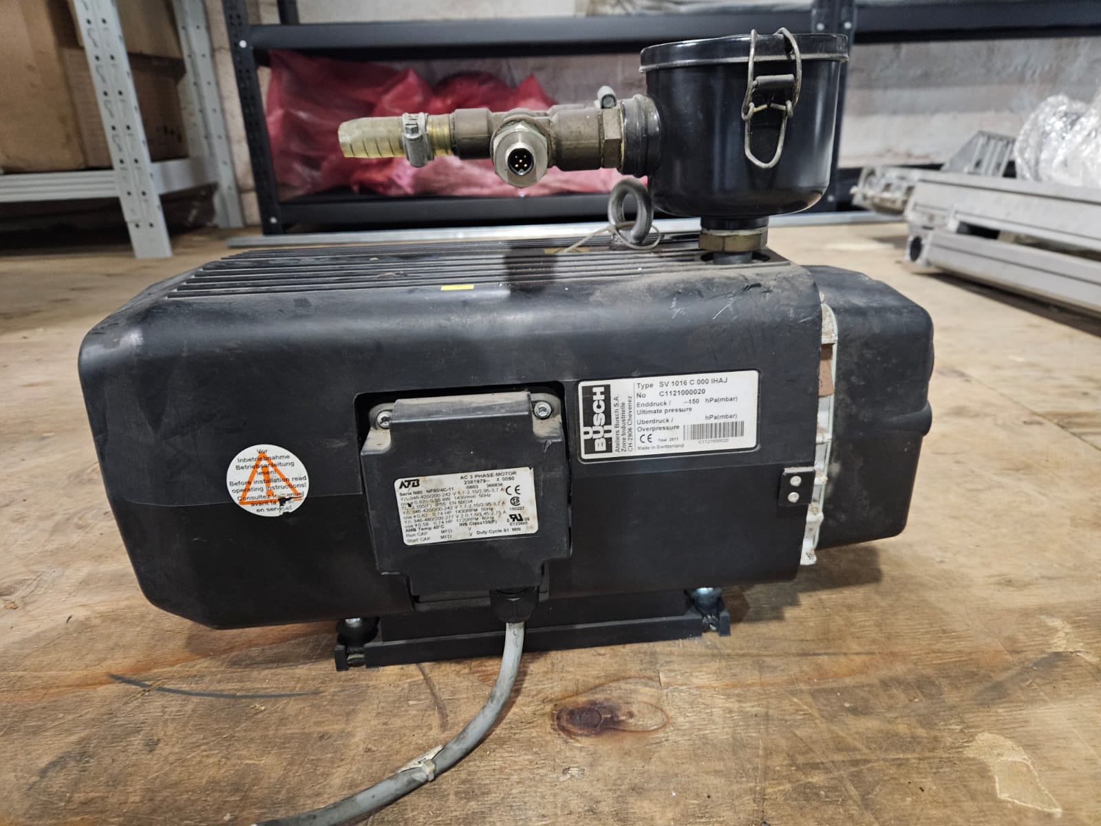 BUSCH Vacuum pump oil-free, dry-running rotary vane 1