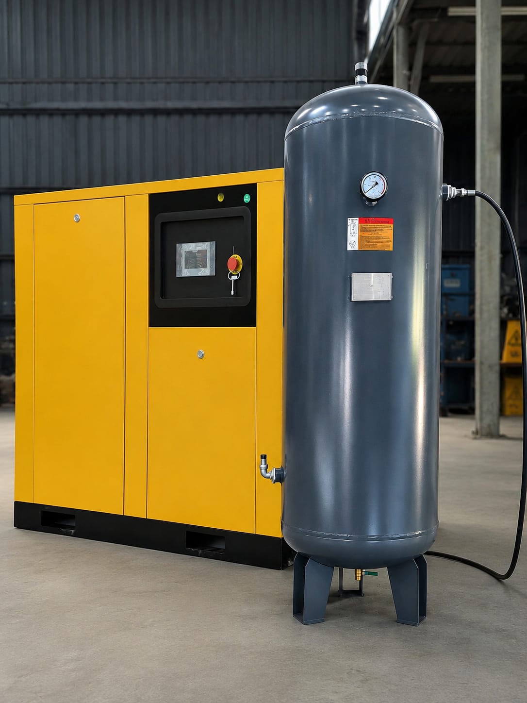 Shindler Air 22kw VSD Screw Compressor with 600lt Receiver Tank. 1
