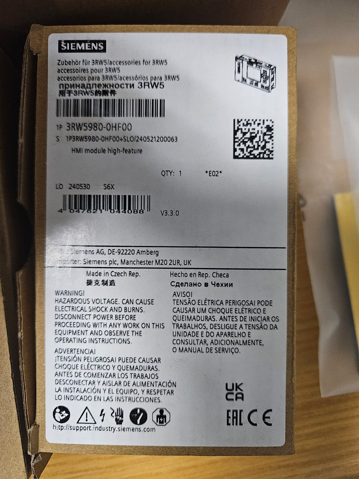 Soft Starter 200-480V 3 Phase 171A - 3RW5056-6TB04 plus accessories 4