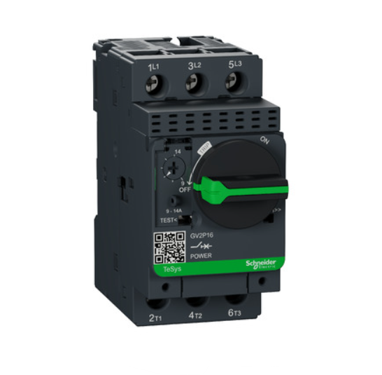 SCHNEIDER GV2P16 - Motor circuit breaker. TeSys GV2. 3P. 9-14 A. thermal magnetic. screw clamp terminals 1
